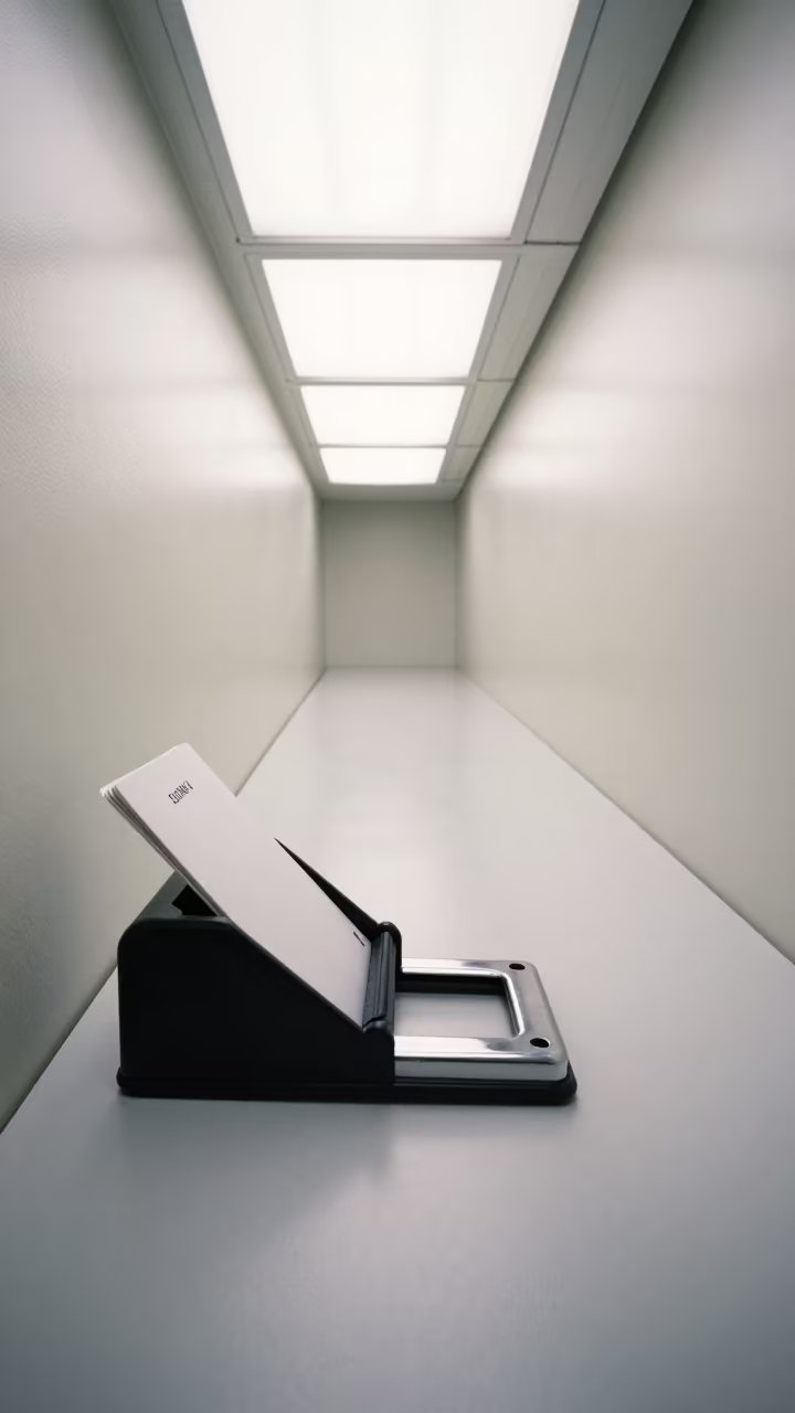 Security Tag Cradle in Stockroom in inside a stockroom behind the sales floor in San Jose