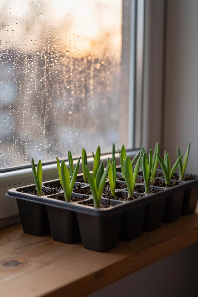 Seed Tray on Bedside Table in Taiyuan in on a bedside table in Taiyuan