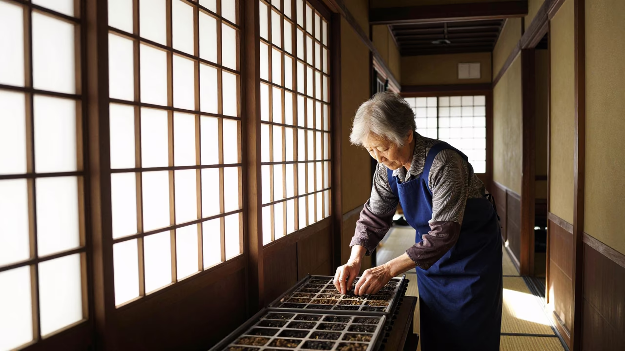 Seed Trays in Kyoto in in Kyoto, Japan