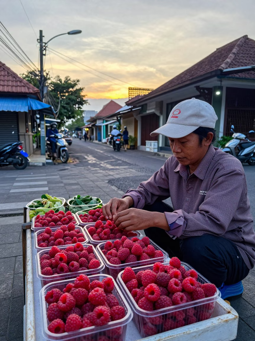 Seeds in Denpasar at Sunrise Light in in Denpasar, Indonesia