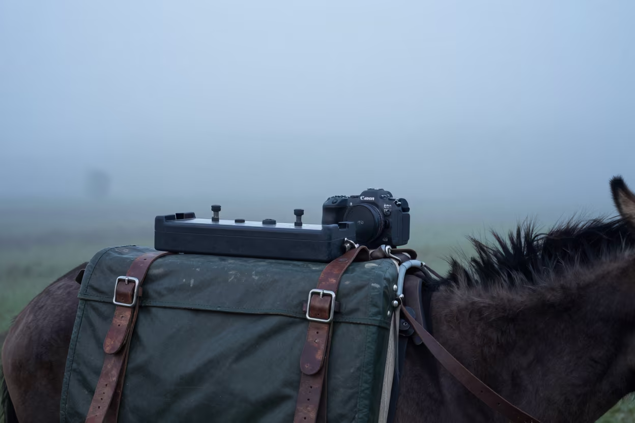Seismograph Case on Mule in Taichung Dawn in in Taichung