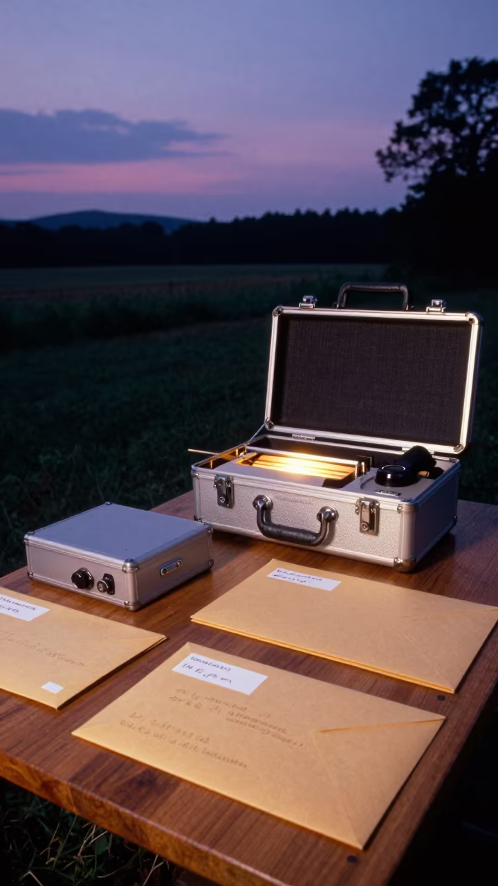 Seismograph Case in Virginia Field Station Twilight in at a remote field station in Virginia