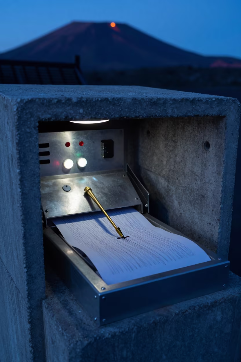 Seismograph Drum in Leh Volcanic Vault in near Leh