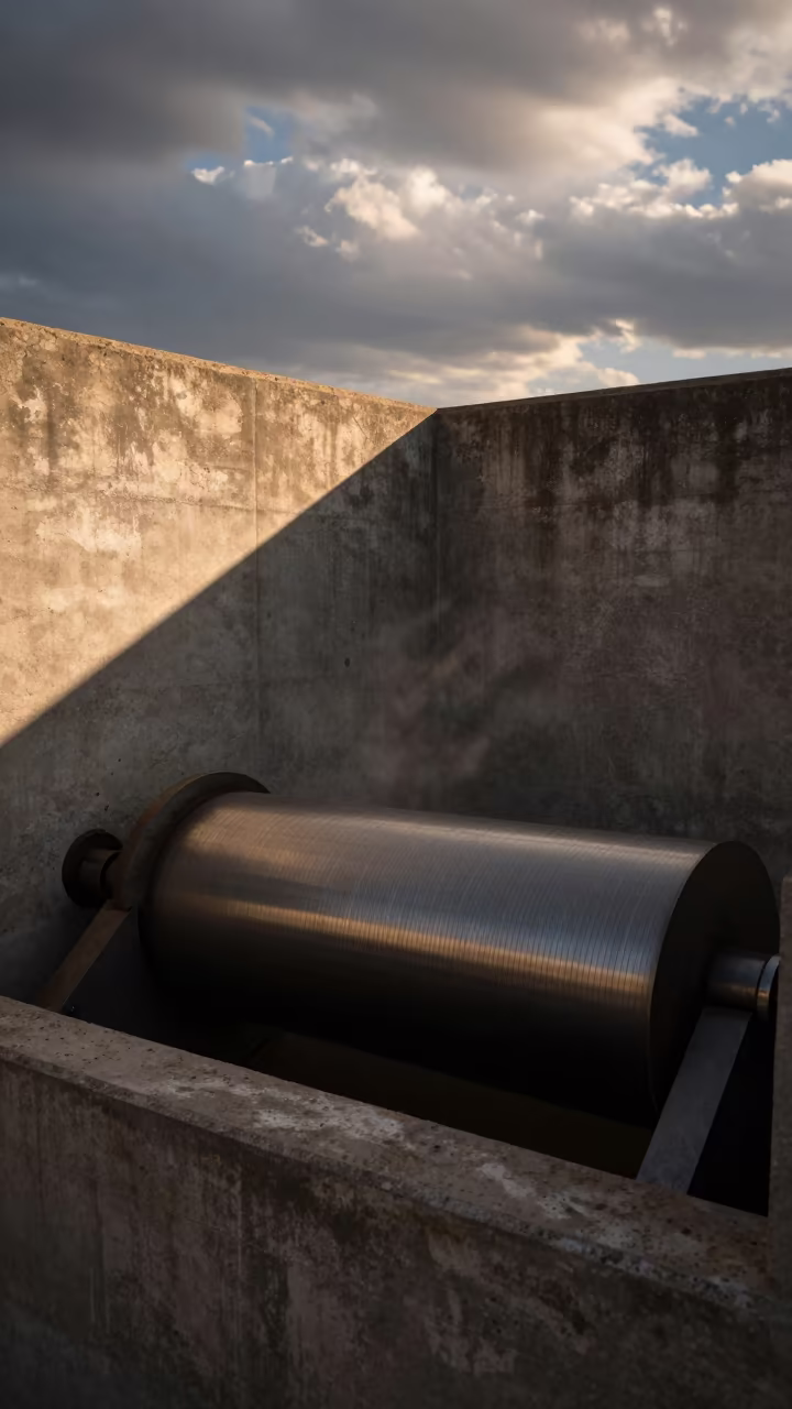 Seismograph Drum Sunset Near La Paz in near La Paz