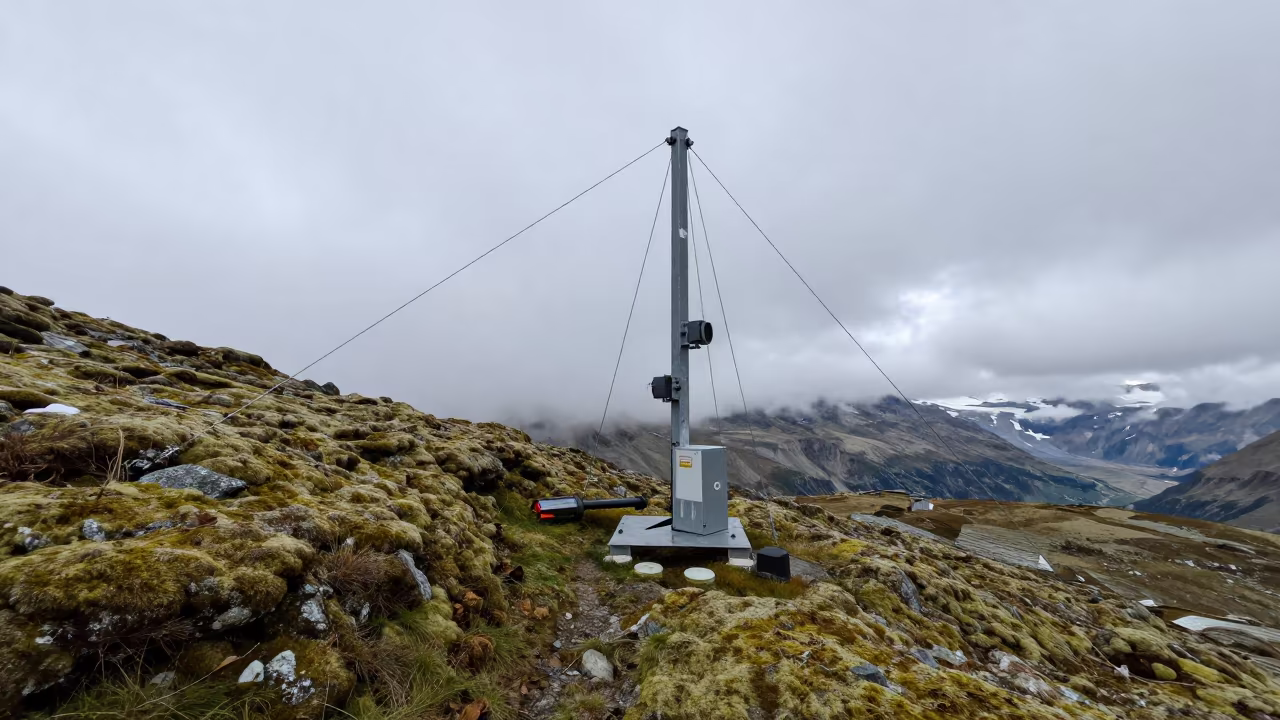 Seismograph on Mossy Ridge Near Zermatt in near Zermatt