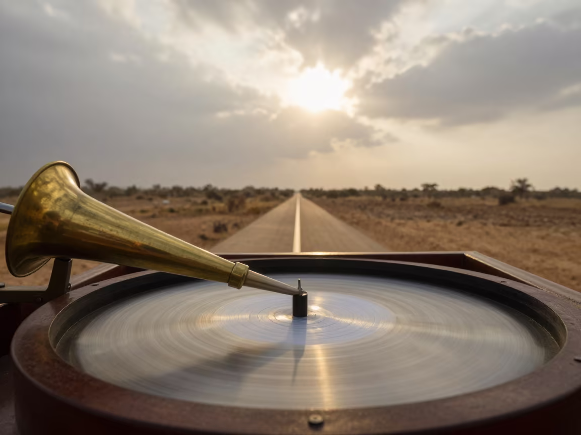 Seismograph Needle Drawing in Golden Oumé Light in in Oumé