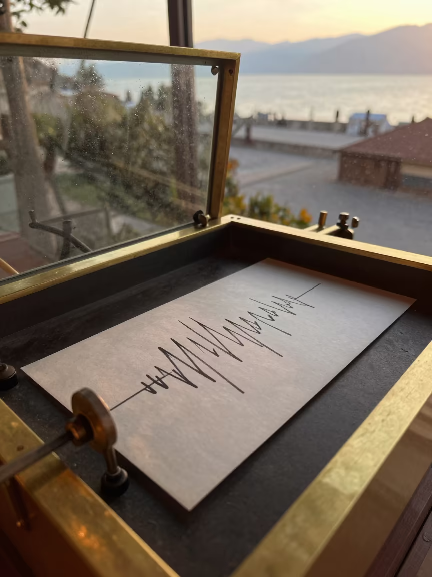 Seismograph Needle in Evening Light Near Alanya in near Alanya