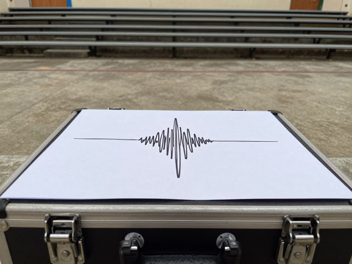 Seismograph Trace in Algiers School Gym in in Algiers