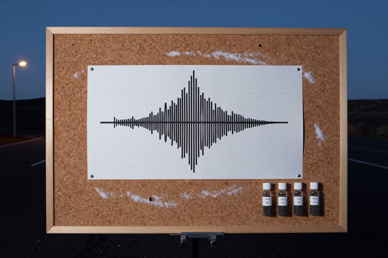 Seismograph Trace and Volcanic Ash in Leh in in Leh