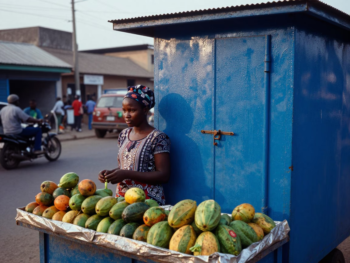 Selling Fruit in Accra in in Accra, Ghana
