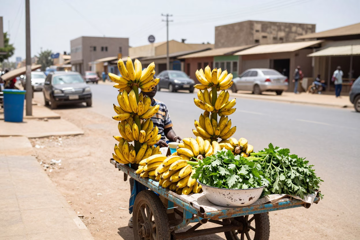 Selling Produce in Dakar in in Dakar, Senegal