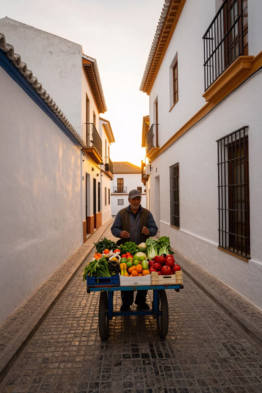Selling Produce in Granada in in Granada, Spain