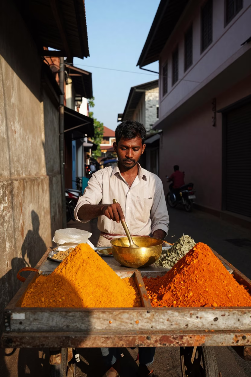 Selling Spices in Kochi in in Kochi, India
