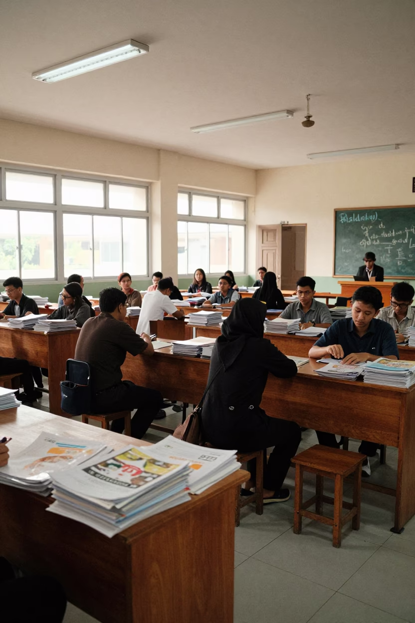 Seminar Room in Yogyakarta at The Early Afternoon Light in in Yogyakarta, Indonesia