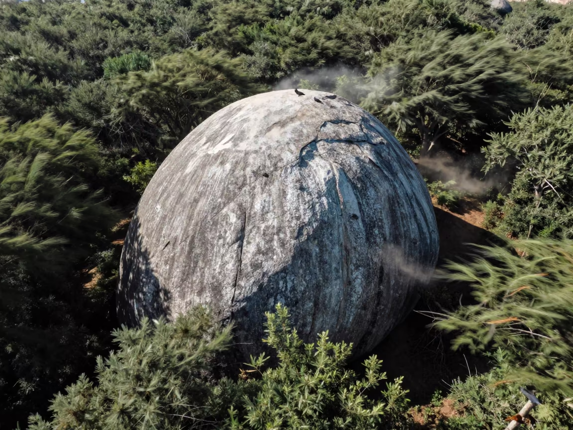 Senegal Granite Dome Midday Coastal Light in in Senegal