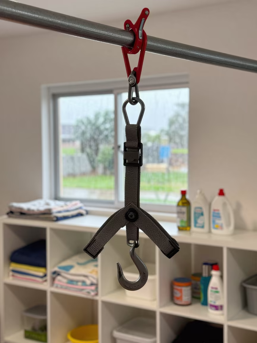 Senior Pet Harness Hook in Lome Adoption Room in inside an adoption room in Lome