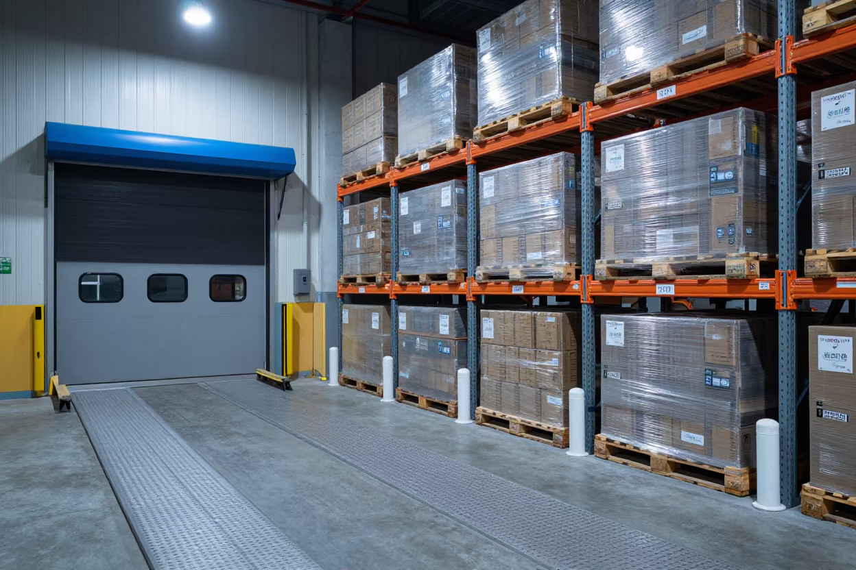 Seomyeon Busan Loading Bay Midmorning Light in at a fulfillment packing station in Seomyeon, Busan