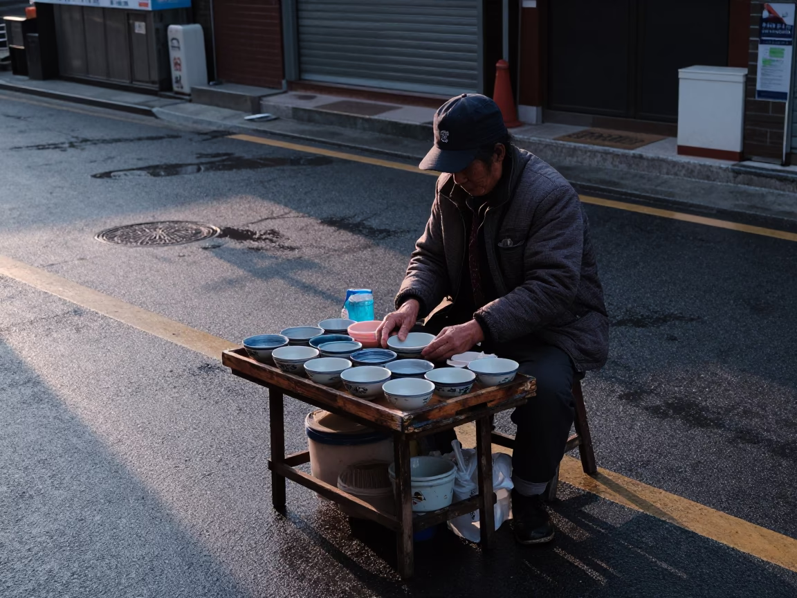 Seoul Before Sunrise at Sunrise Light in in Seoul, South Korea