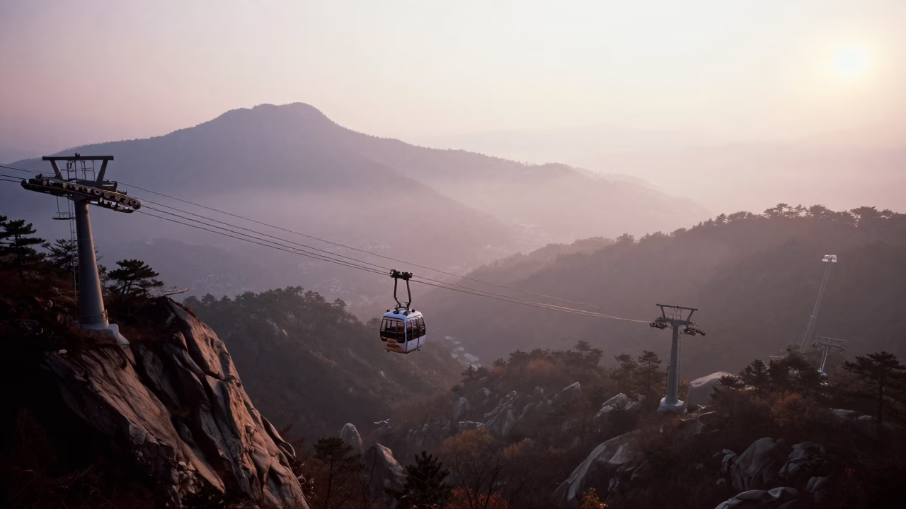 Seoul First Light at As First Light Reaches The Scene in in Seoul, South Korea