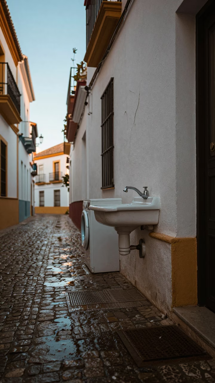 Service Alley in Seville in in Seville, Spain