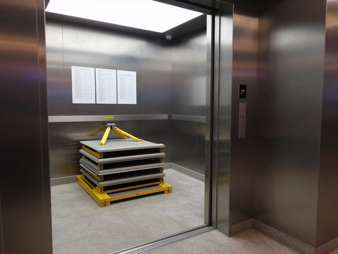 Service Elevator Lobby with Maintenance Notes in inside a breakfast room before opening in Rahim Yar Khan