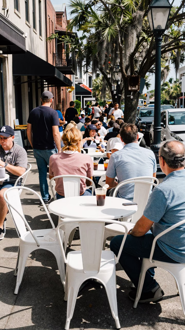 Service in Charleston at Flat Noon Light in in Charleston, South Carolina, United States