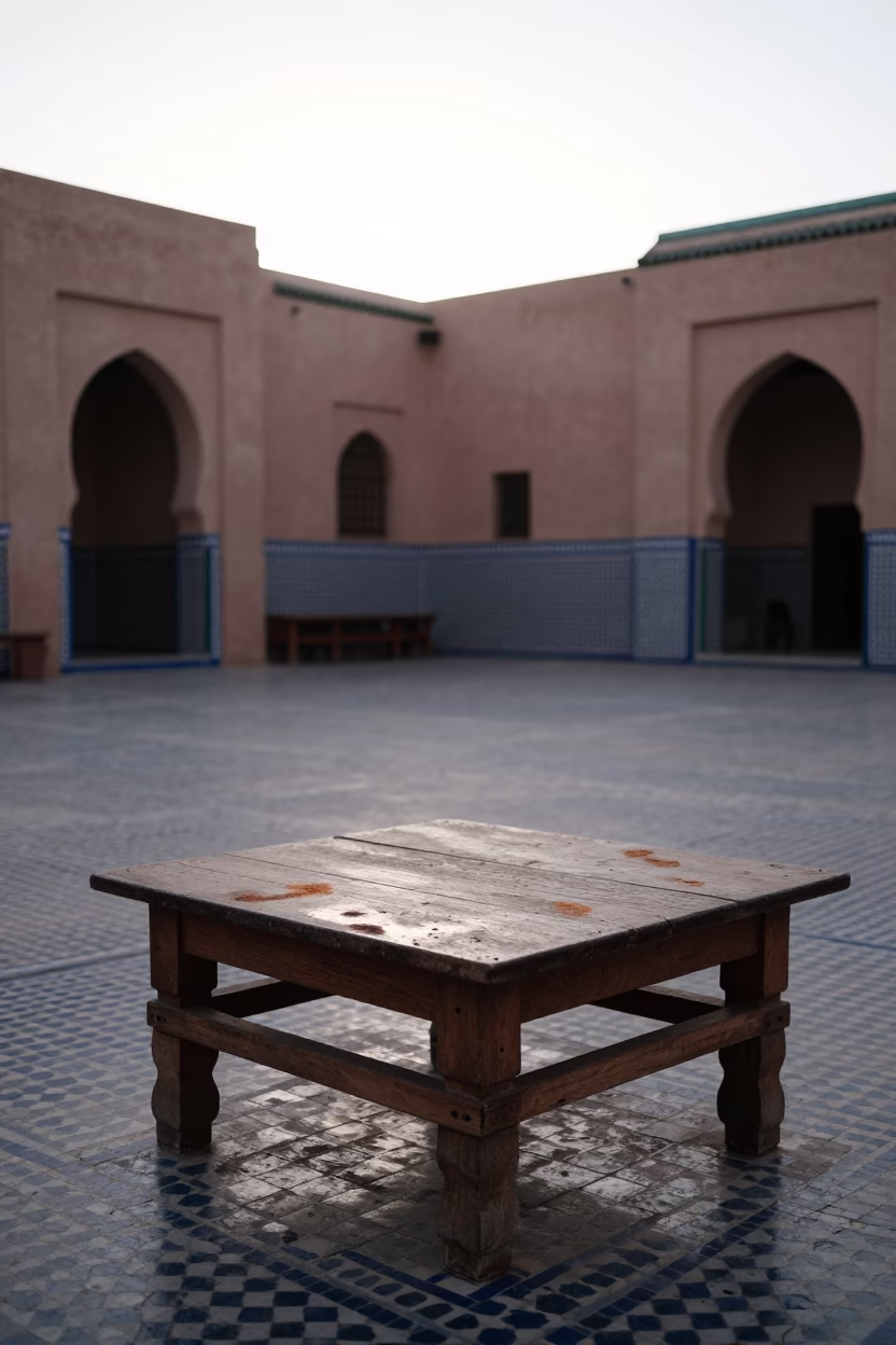 Service Medina at The Early Morning Light in Marrakech in in Marrakech, Morocco