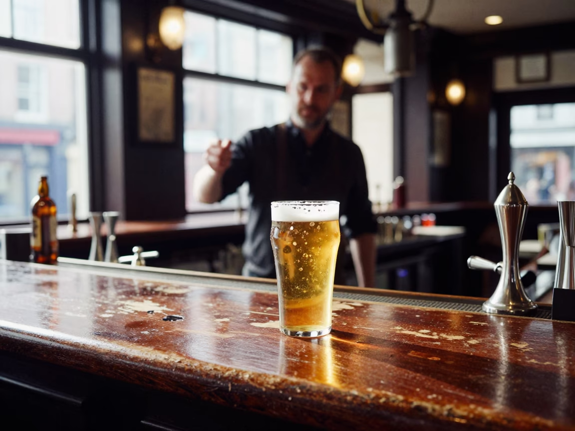 Serving Ale in Liverpool in in Liverpool, United Kingdom