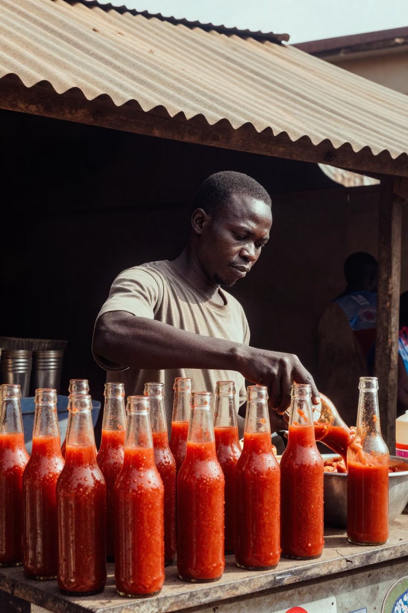 Serving Banku in Accra in in Accra, Ghana