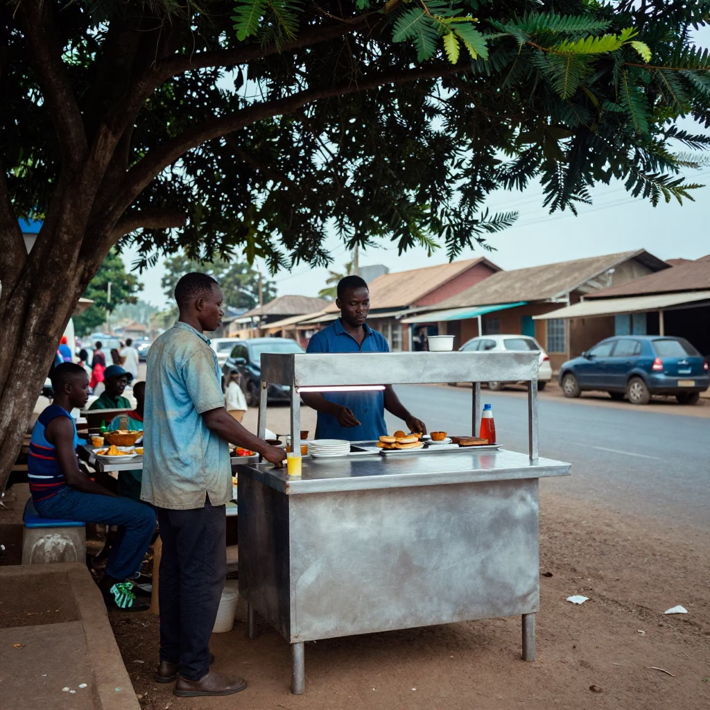 Serving Breakfast in Accra in in Accra, Ghana