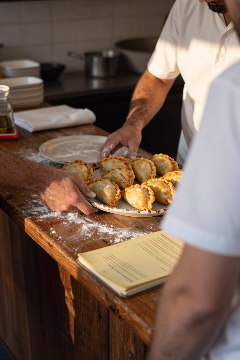 Serving Breakfast in Buenos Aires in in Buenos Aires, Argentina