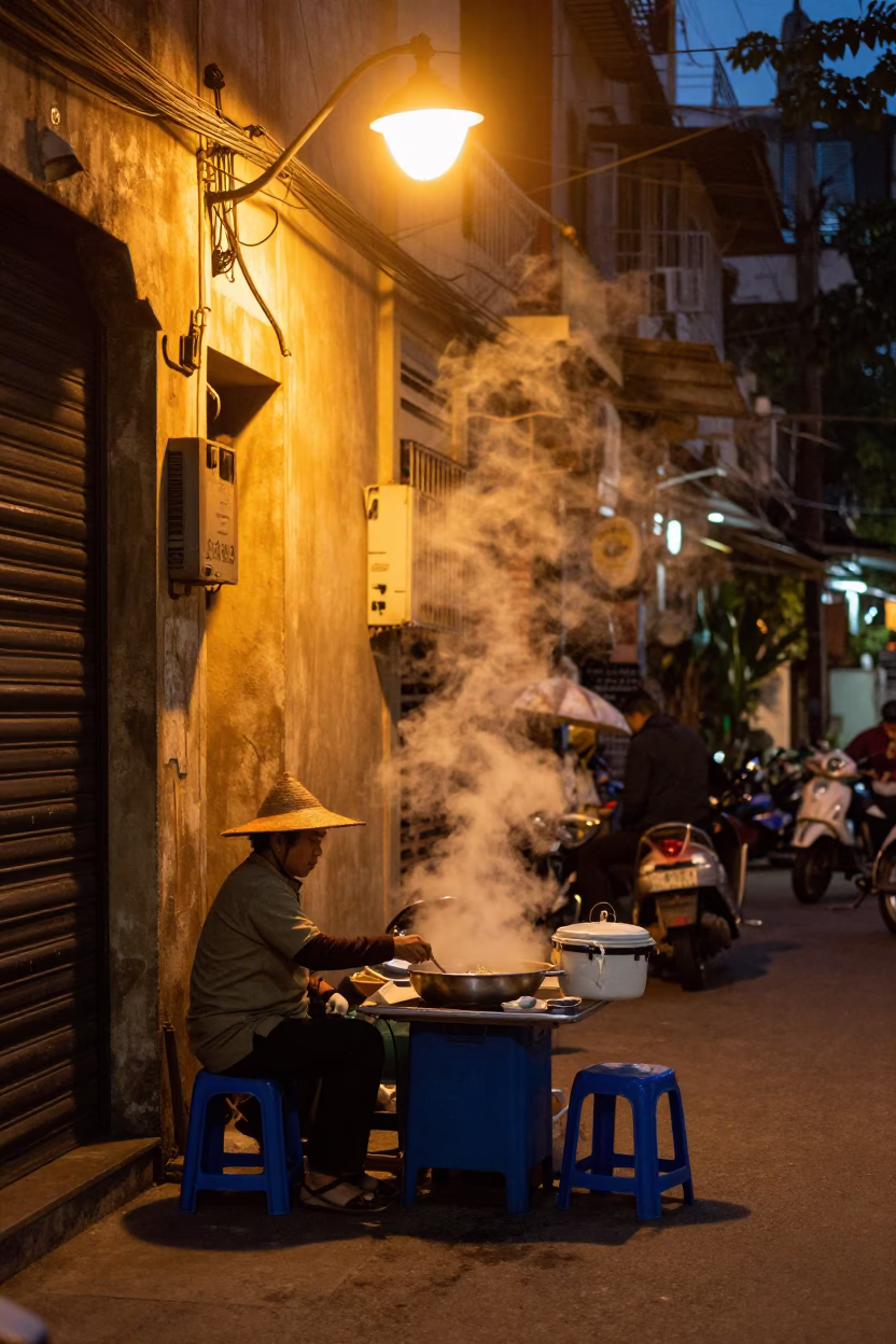 Serving Broth in Hanoi in in Hanoi, Vietnam
