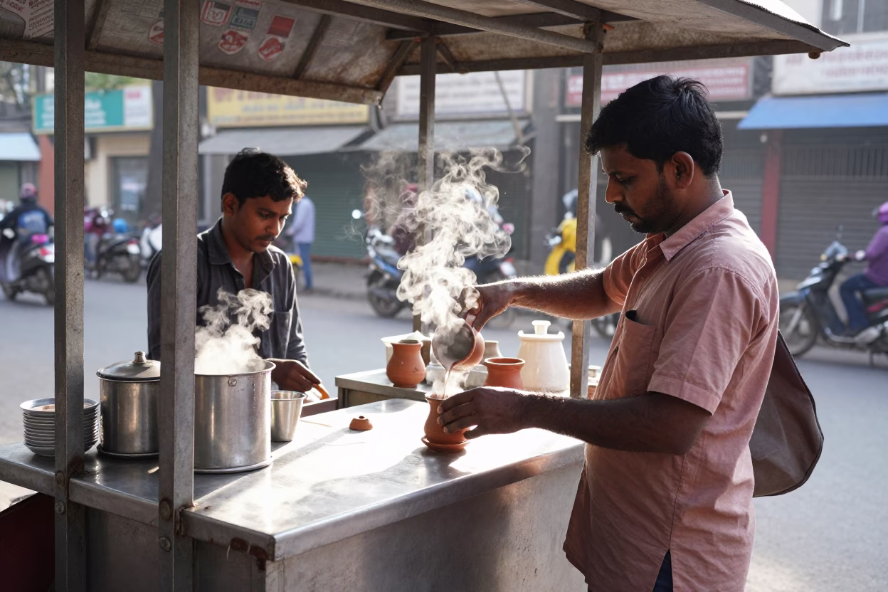 Serving Chai in Mumbai in in Mumbai, India