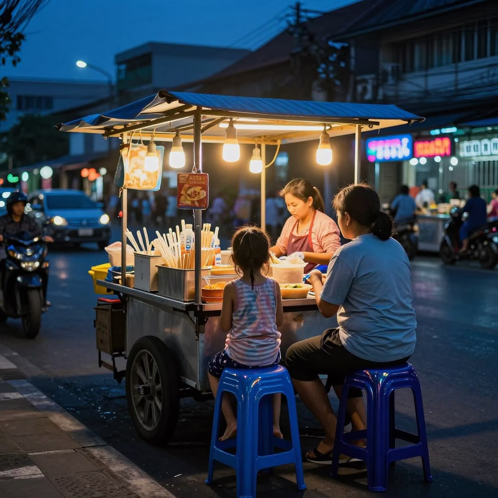 Serving Child in Bangkok in in Bangkok, Thailand