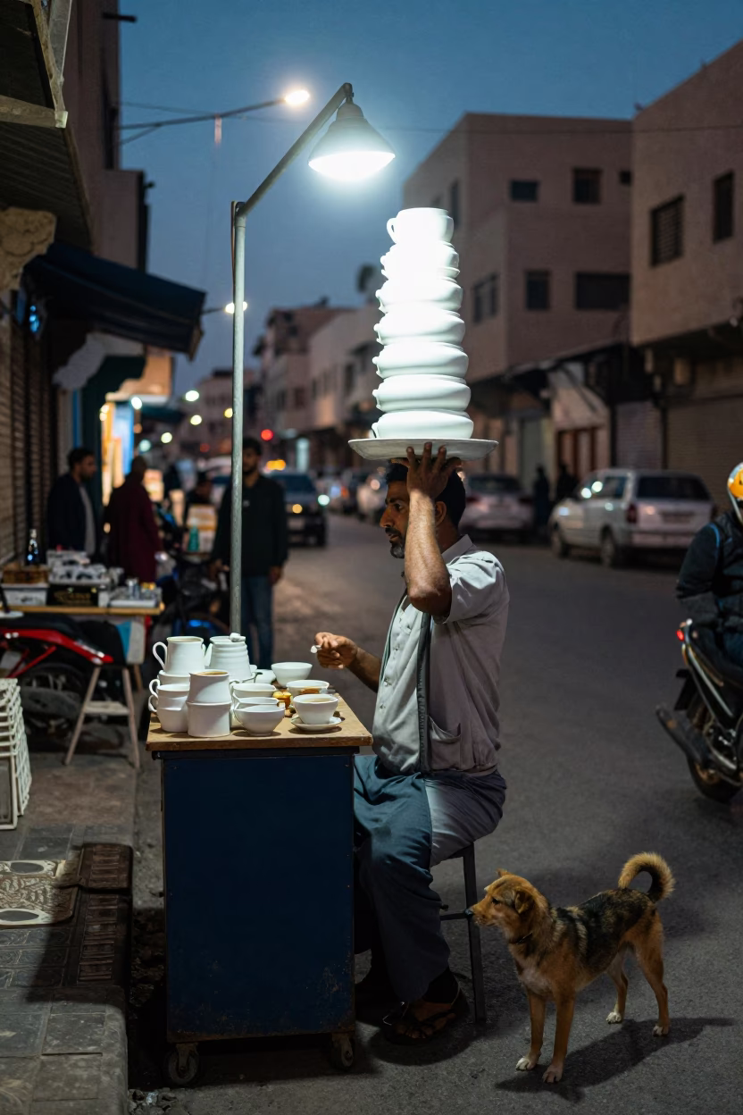 Serving Coffee in Alexandria in in Alexandria, Egypt