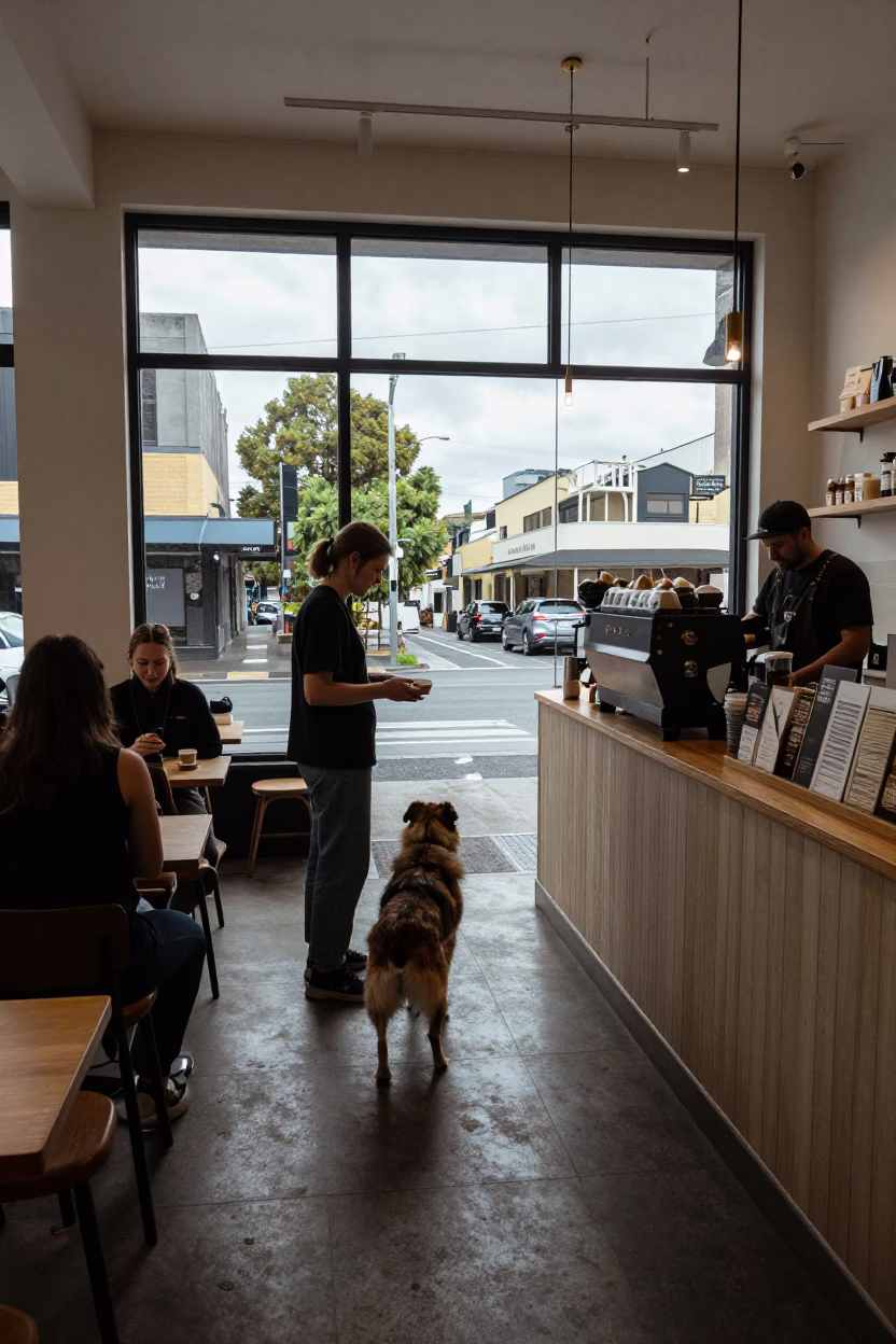 Serving Coffee in Melbourne in in Melbourne, Victoria, Australia