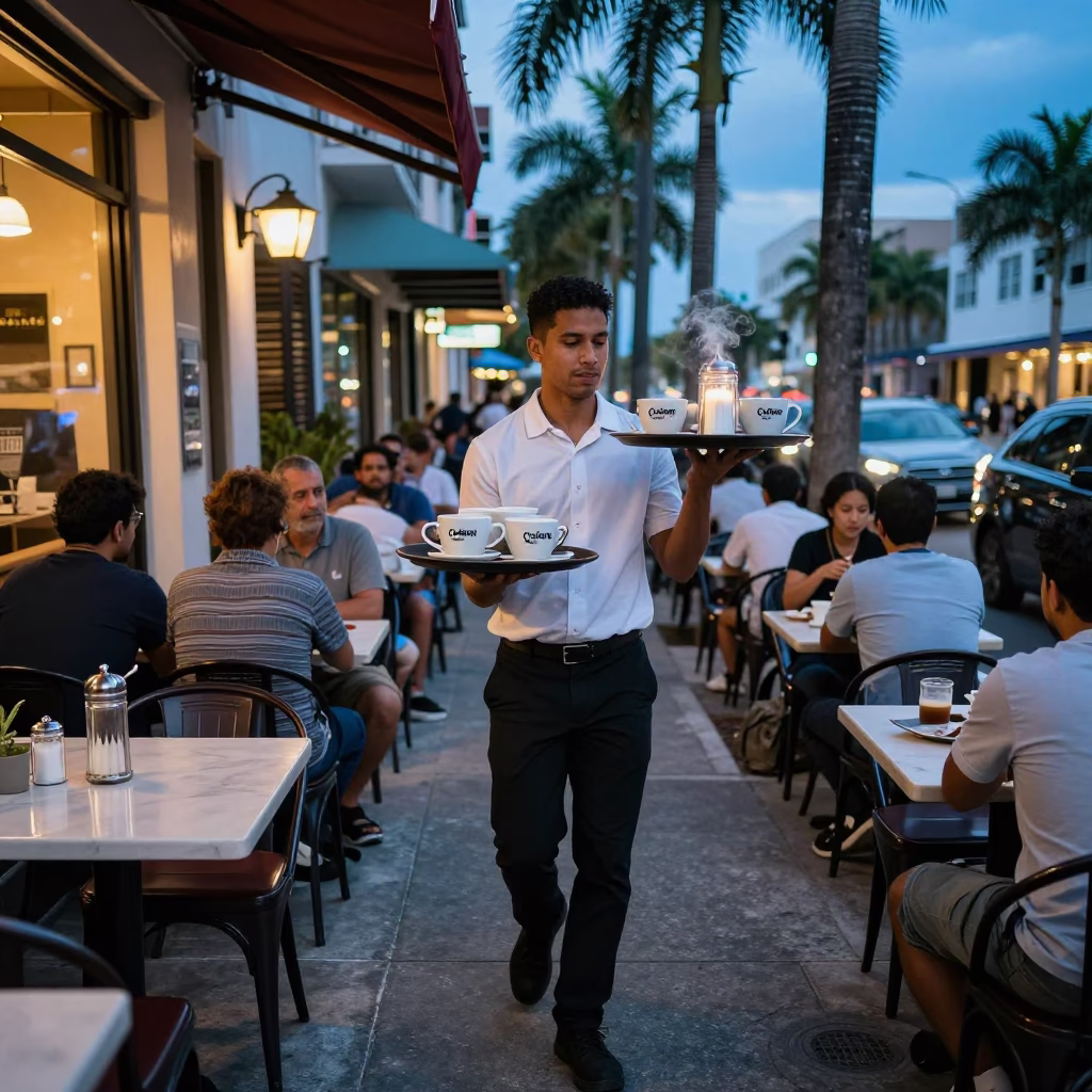 Serving Coffee in Miami in in Miami, Florida, United States