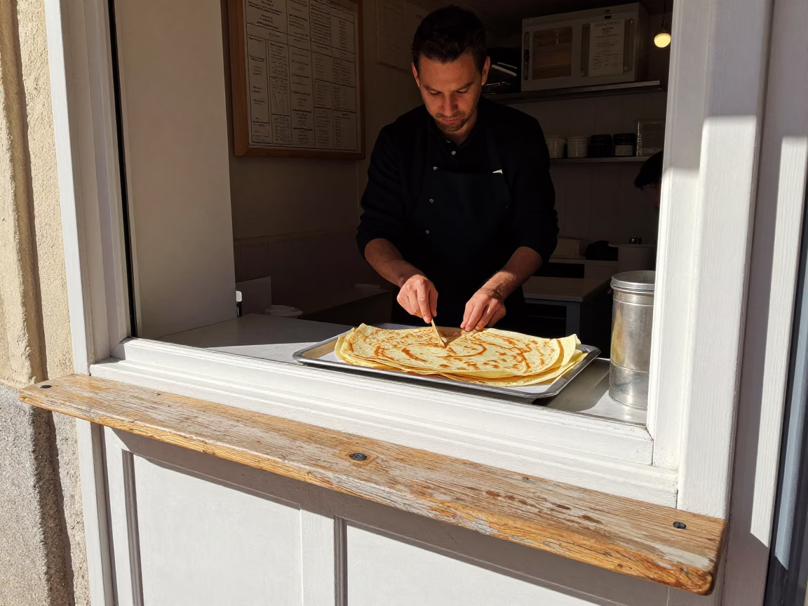 Serving Crêpe in Nice in in Nice, France