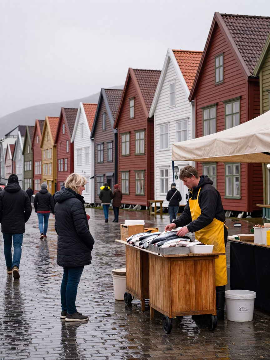 Serving Customer in Bergen in in Bergen, Norway