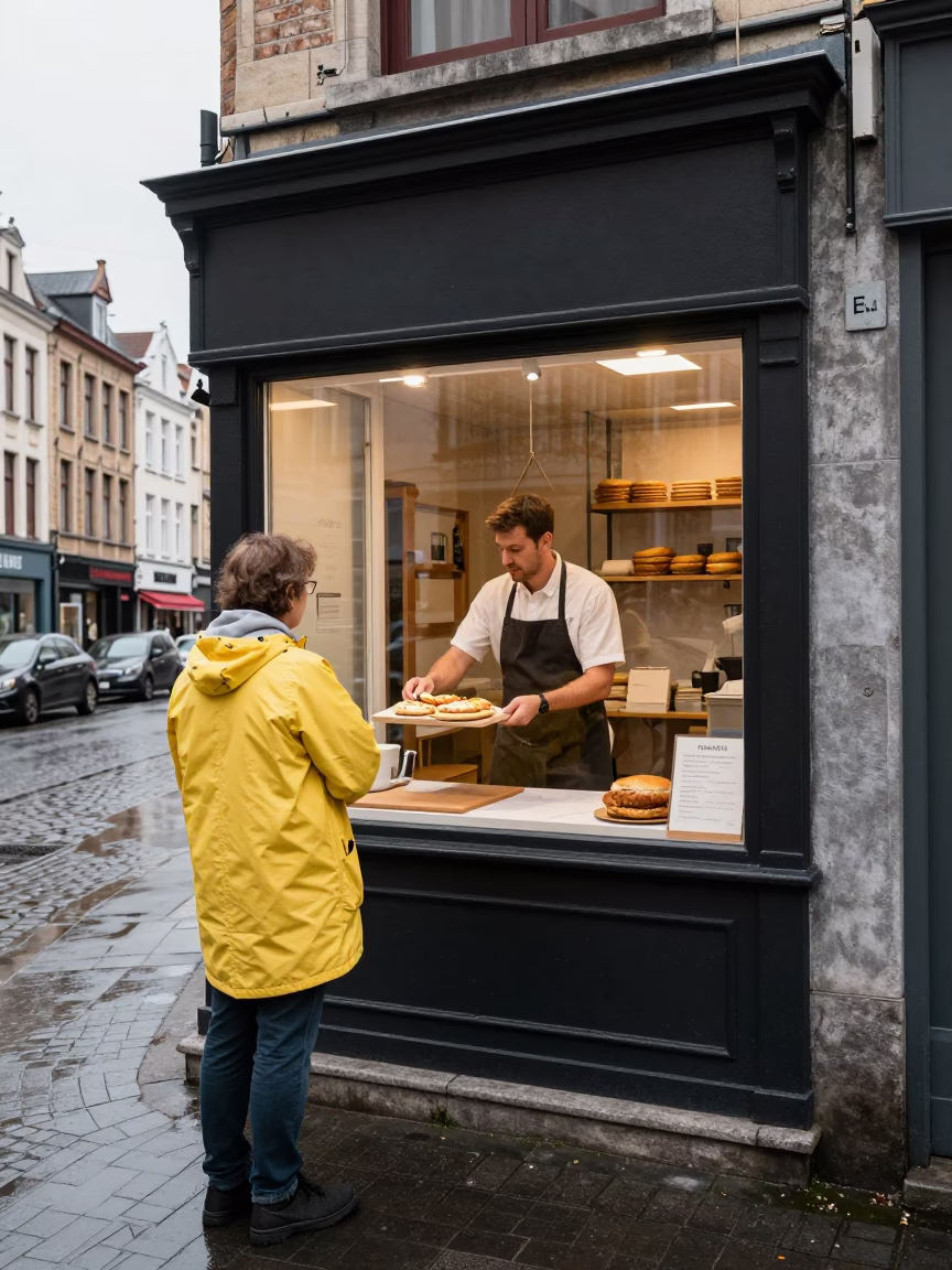 Serving Customer in Brussels in in Brussels, Belgium
