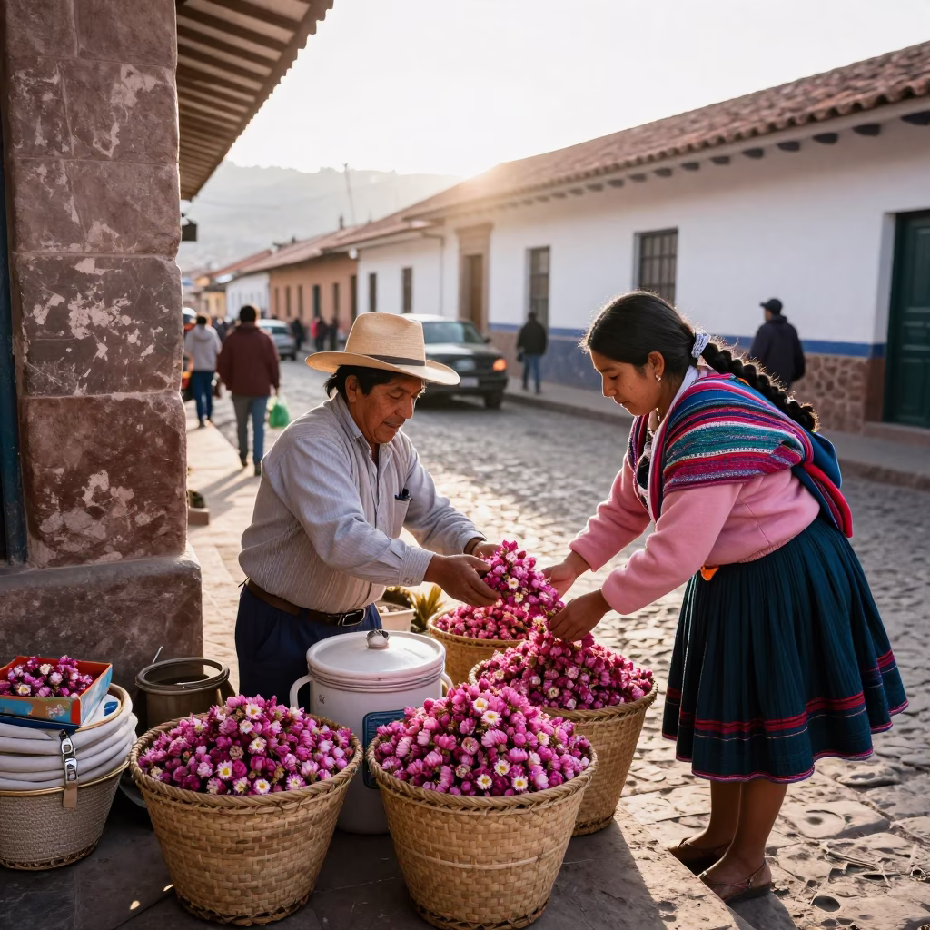 Serving Customer in Cusco in in Cusco, Peru