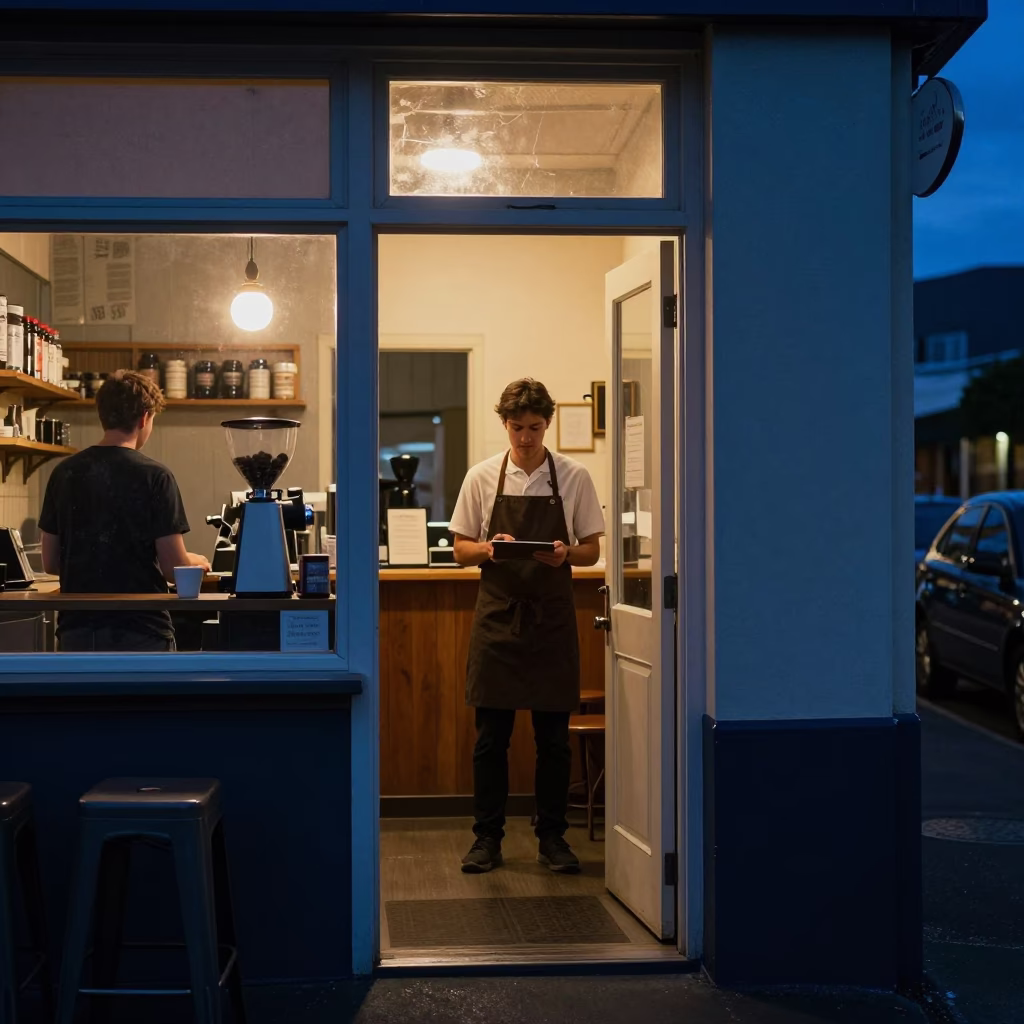 Serving Customer in Hobart in in Hobart, Tasmania, Australia