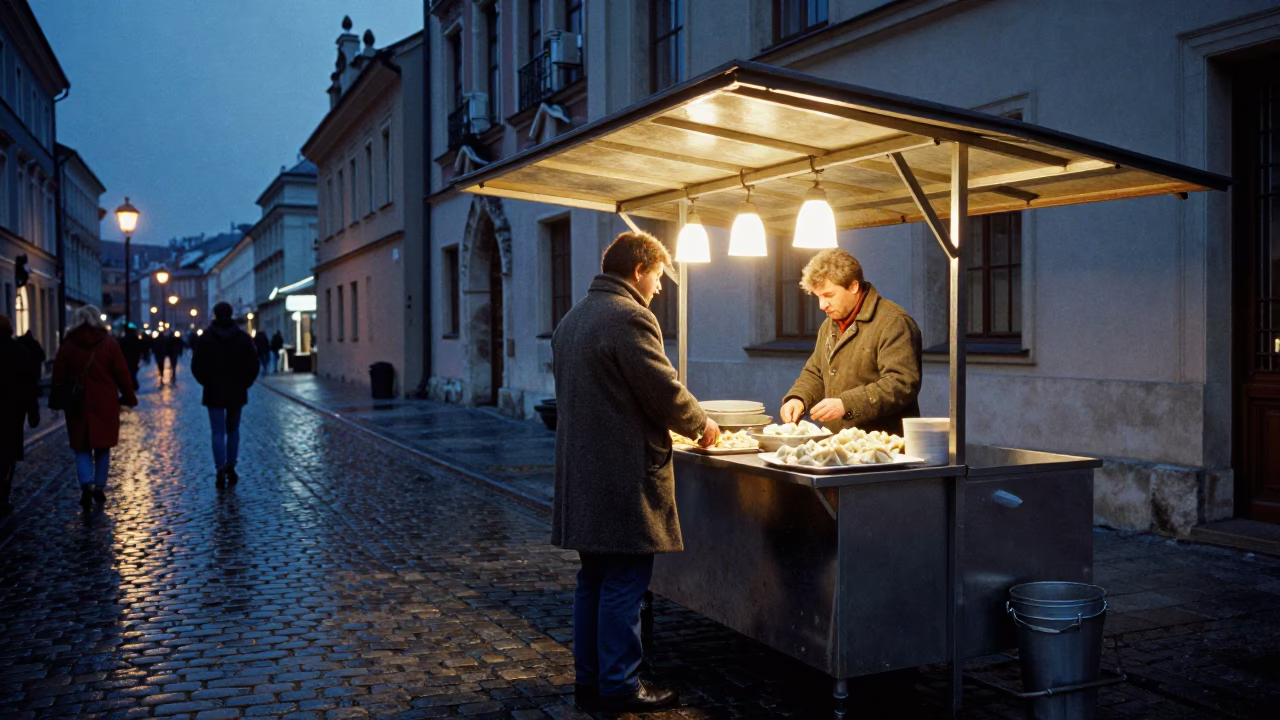 Serving Customer in Krakow in in Krakow, Poland