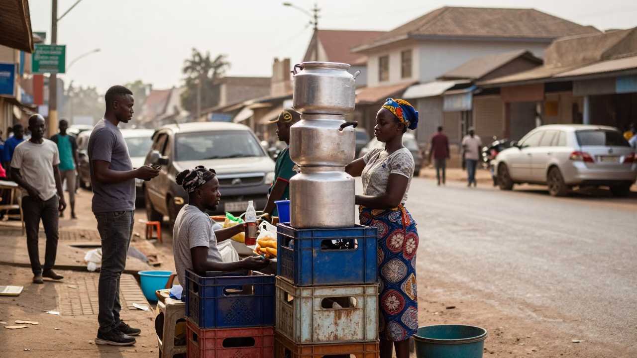Serving Customers in Accra in in Accra, Ghana