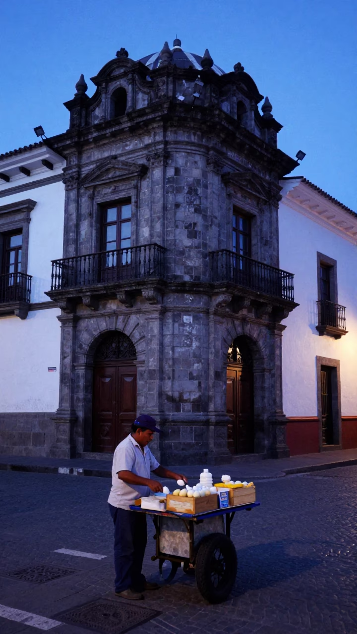 Serving Eggs in Quito in in Quito, Ecuador