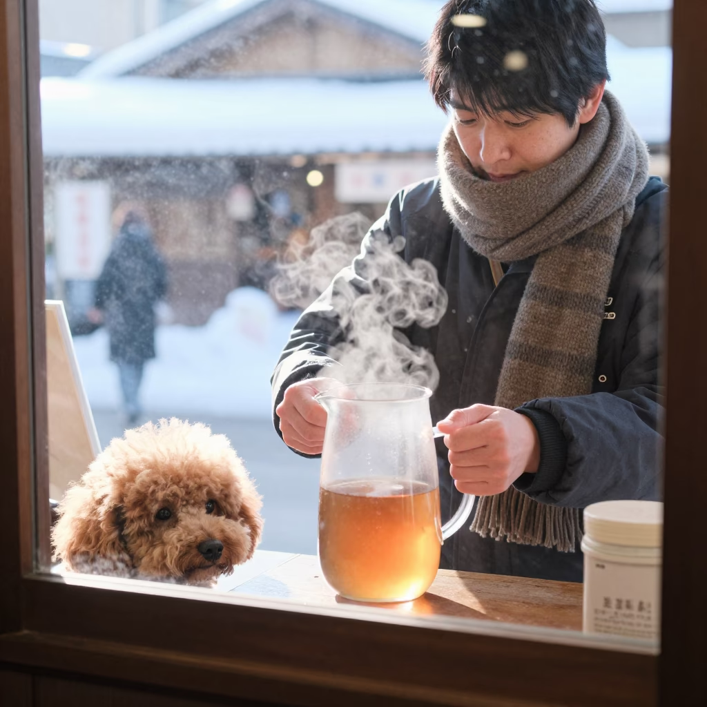 Serving Miso in Sapporo in in Sapporo, Japan