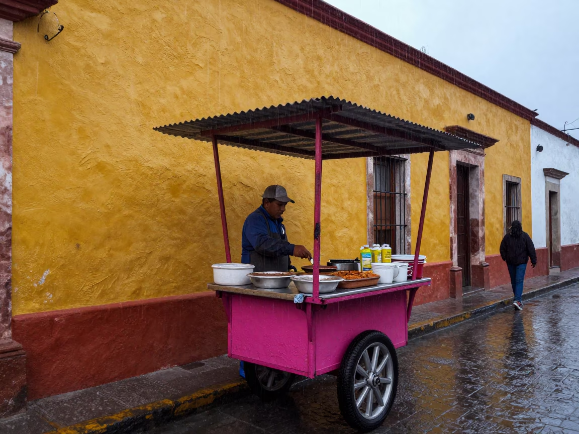 Serving Mole in Oaxaca in in Oaxaca, Mexico