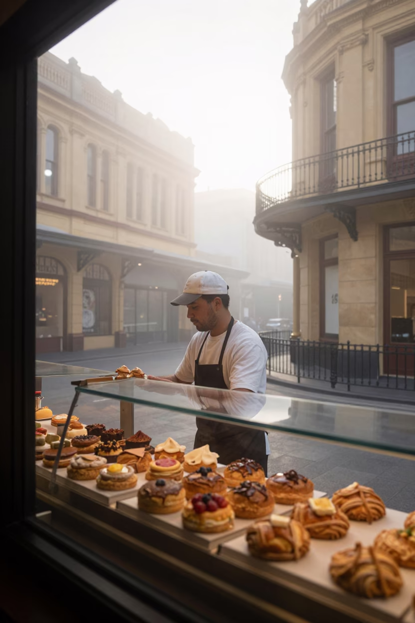 Serving Pastries in Adelaide in in Adelaide, South Australia, Australia