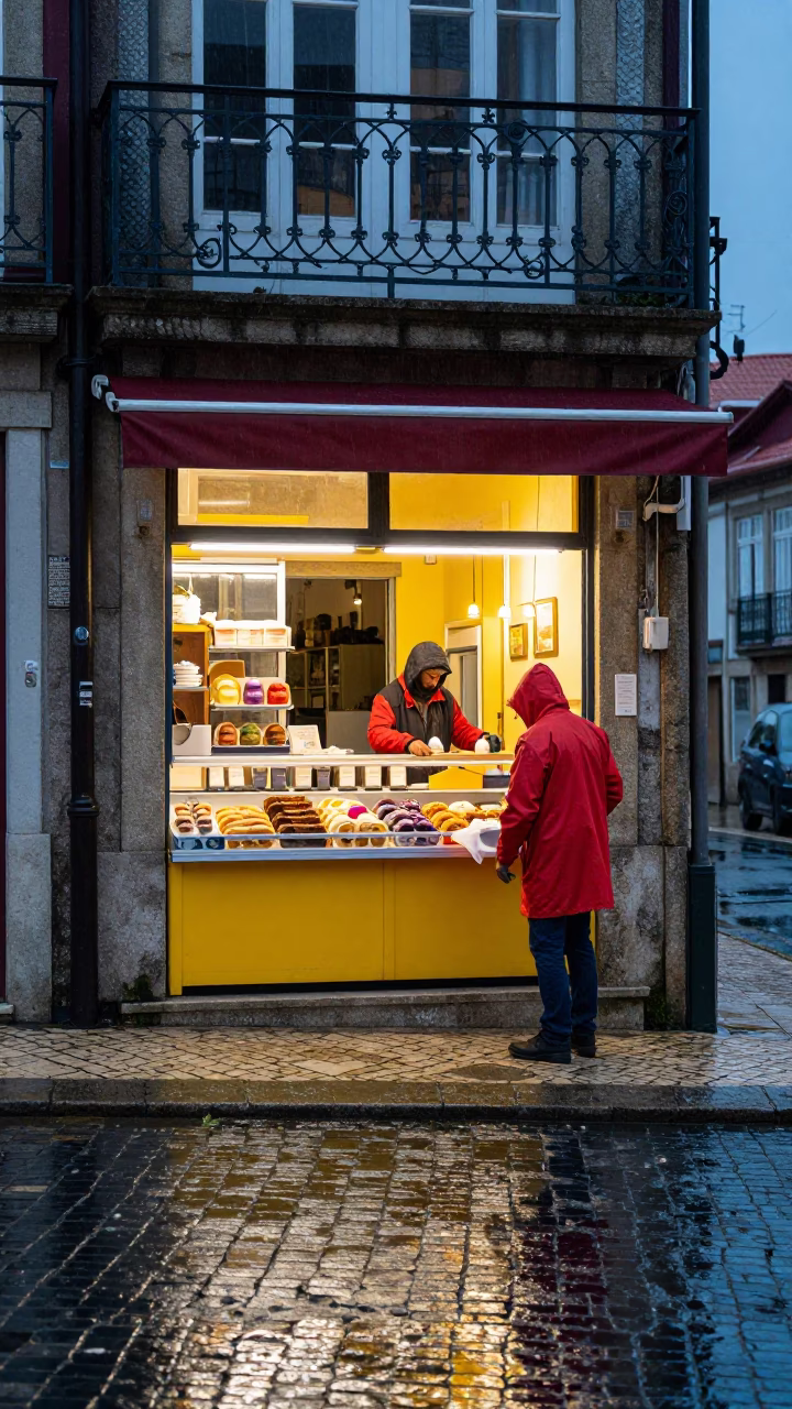 Serving Pastries in Porto in in Porto, Portugal
