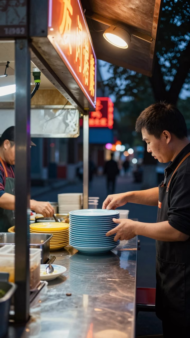 Serving Plates in Beijing in in Beijing, China